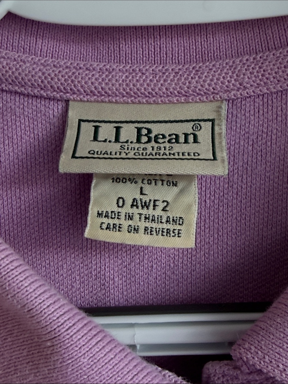 L.L.Bean Women’s Long Sleeve Polo Shirt Large Lavender Pink 100% Cotton Casual - Picture 6 of 15
